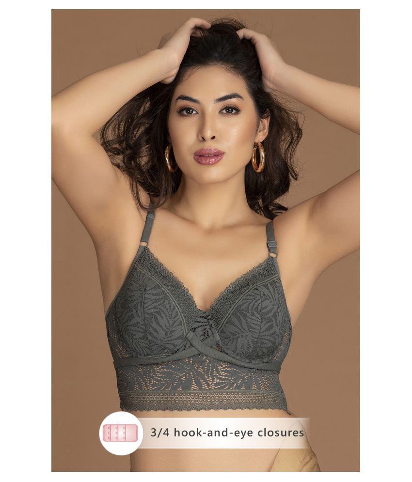     			Clovia Lace Bralette - Green