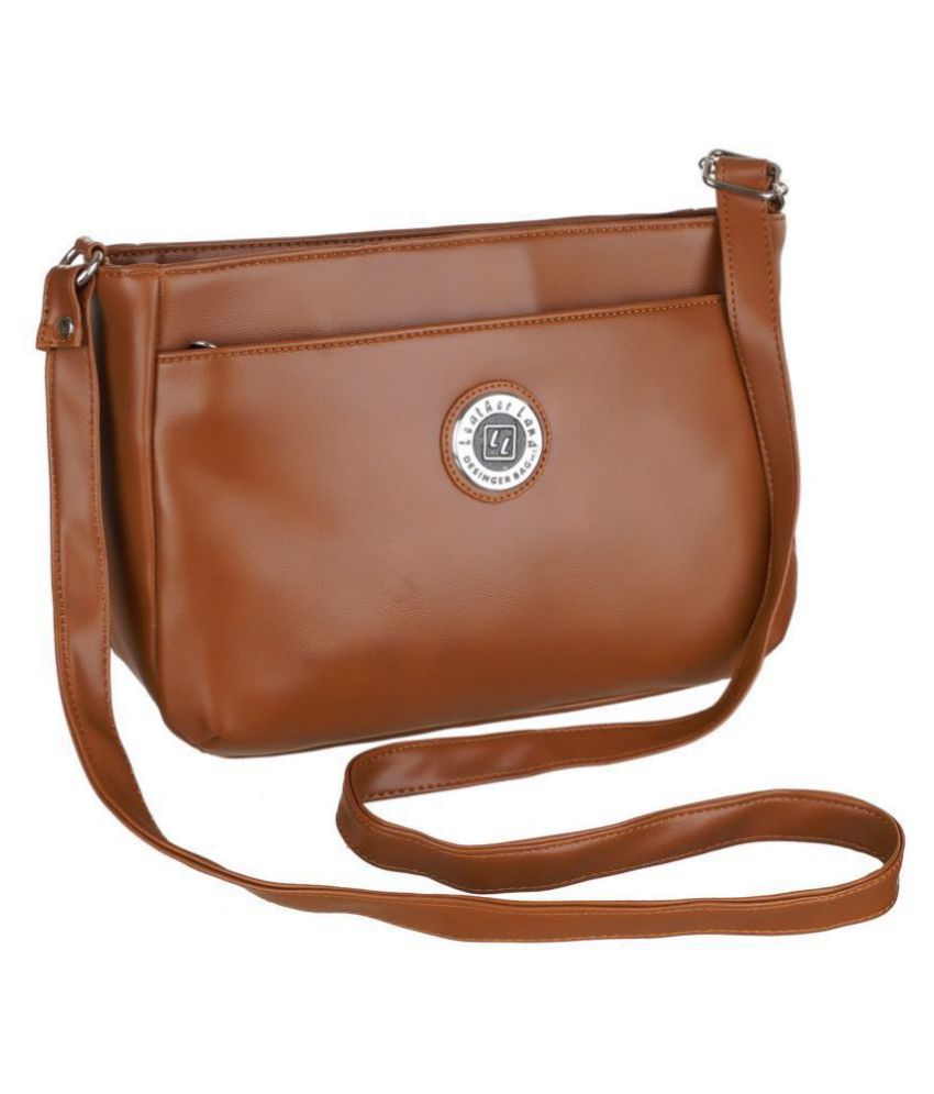     			Leather Land - Tan Artificial Leather Sling Bag