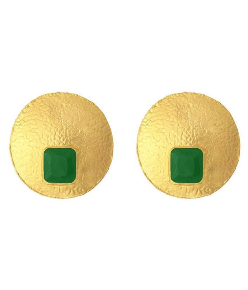     			Traditional Ethnic One Gram Gold Plated Color Stone Designer Stud Earring for Women & Girls