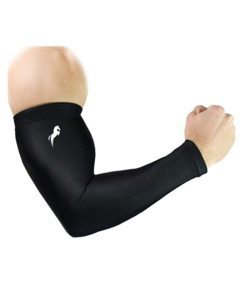     			UV Protection Cooling Elbow Sleeves,Arm Sleeves for Men & Women. Perfect for Cycling, Driving, Running, Basketball, Football & Outdoor Activities - Black 1 Pair