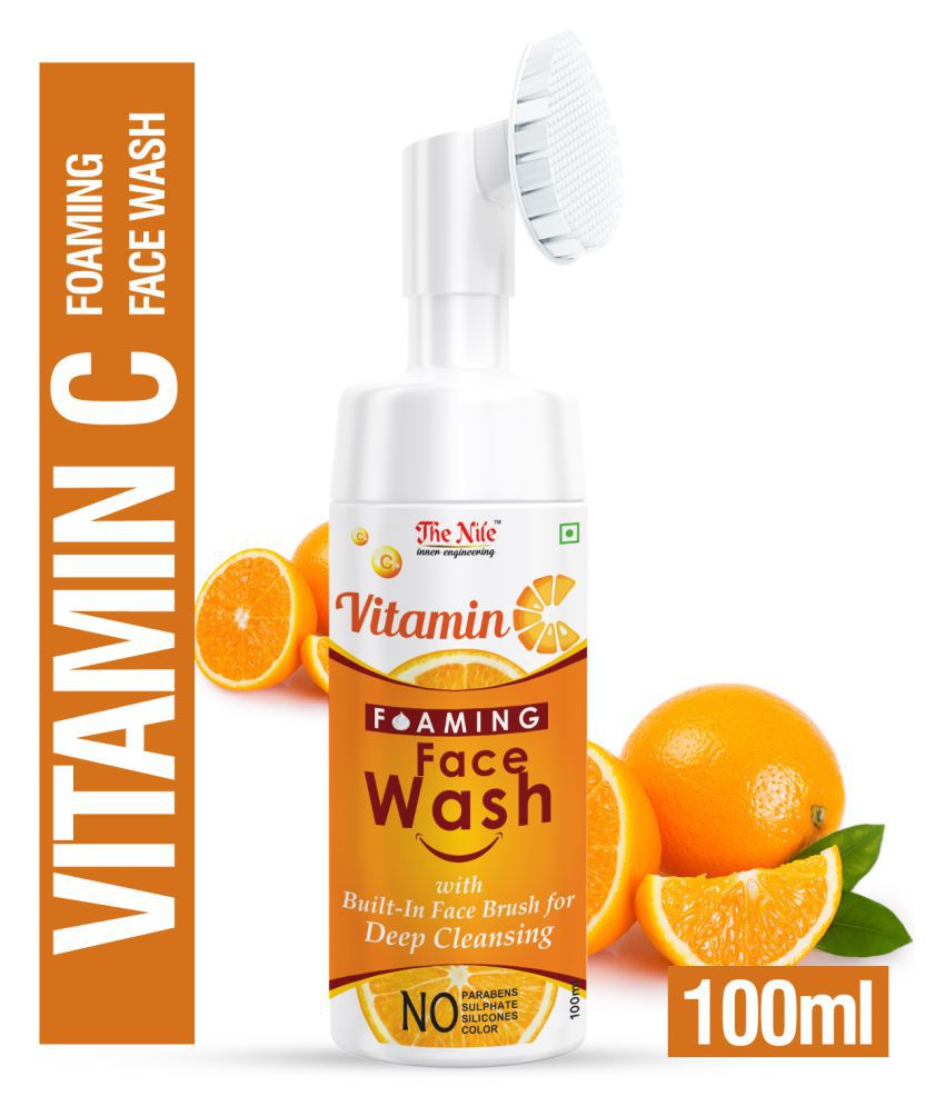     			The Nile Vitamin C Brightening Foaming with Built-In Face Brush Face Wash + Scrub 100 mL