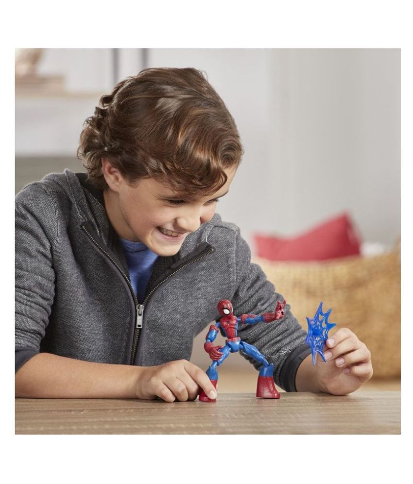 Marvel Spider-Man Bend and Flex, 6-Inch Flexible Action Figure ...