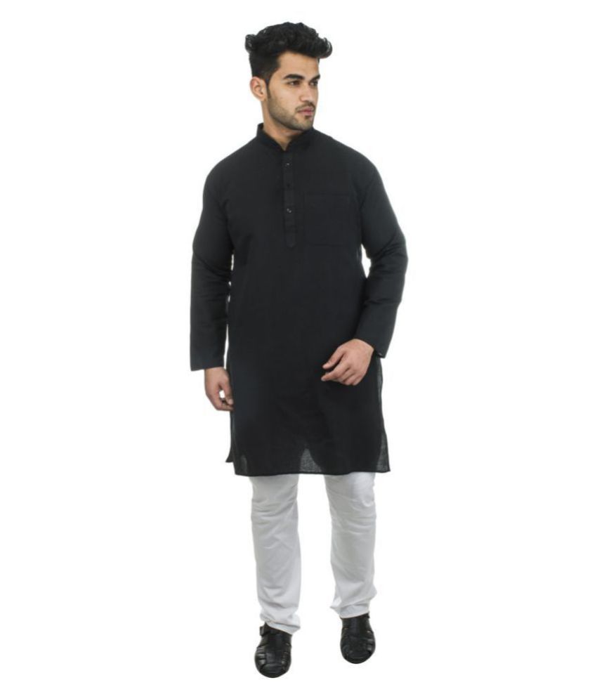 black khadi shirt