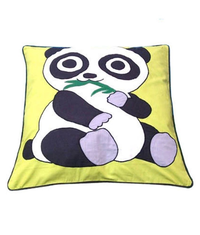     			Hugs'n'Rugs Single Cotton Yellow Cushion Cover (40 x 40 cm)