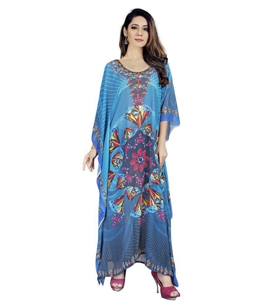 SAI TELECOM Poly Georgette Kaftans - Multicolor - Buy SAI TELECOM Poly ...