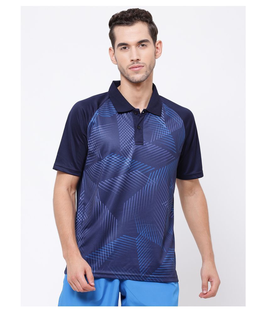 SG Blue Polyester Polo T-Shirt - Buy SG Blue Polyester Polo T-Shirt Online at Low Price in India 
