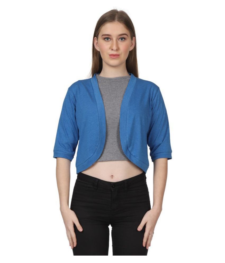 Buy Affair Cotton Shrugs - Blue Single Online at Best Prices in India ...