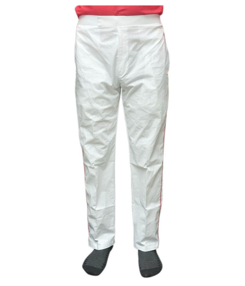 white cotton joggers