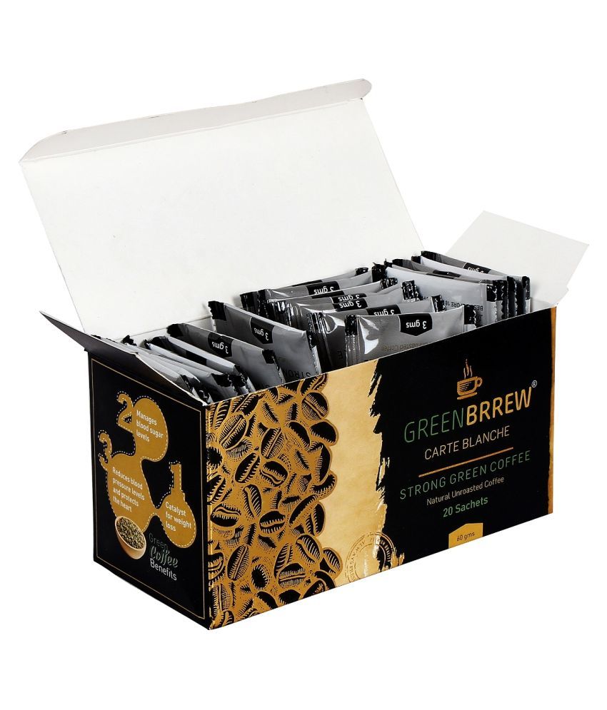 GreenBrrew Instant Green Coffee for Weight Loss, 20 Sachets 60 gm