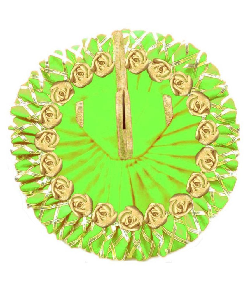 MAJANSY Laddu Gopal Dress Size 6 - Parrot Green Flower Poshak: Buy MAJANSY Laddu Gopal Dress 