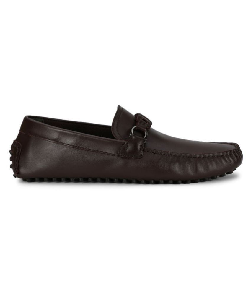 redtape brown loafers