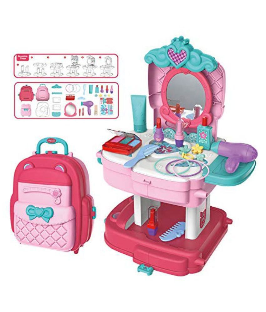 Kids Pretend Play Beauty Salon Fashion Play Makeup kit and Cosmetic Toy Set  with Hairdryer, Mirror & Hair Styling Accessories with a Beauty Suitcase  for Little Girls - Buy Kids Pretend Play