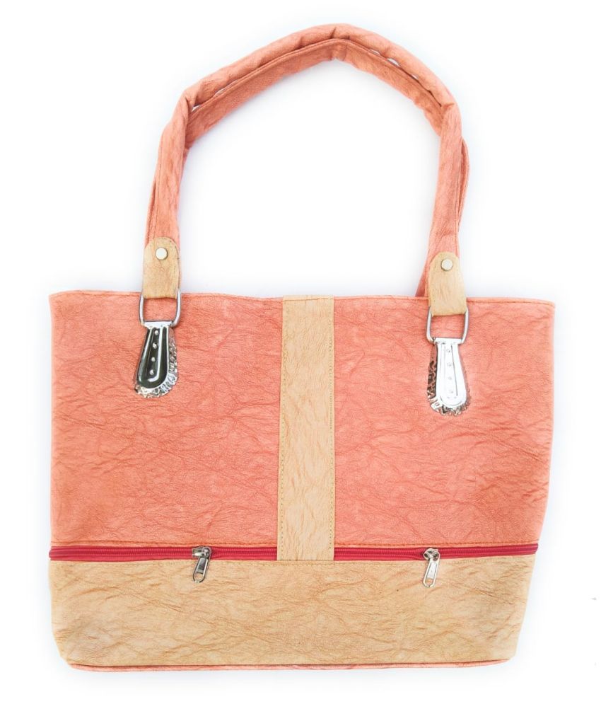 neon orange shoulder bag