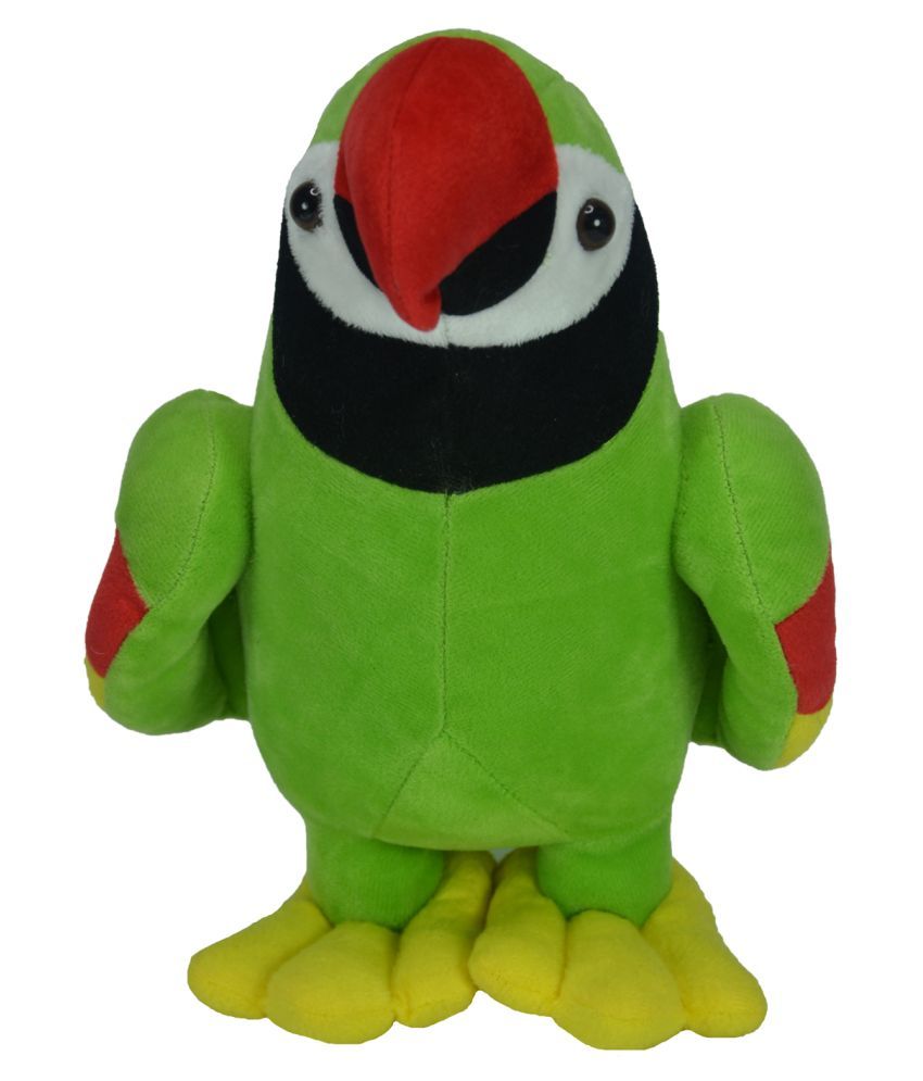 stuffed green parrot