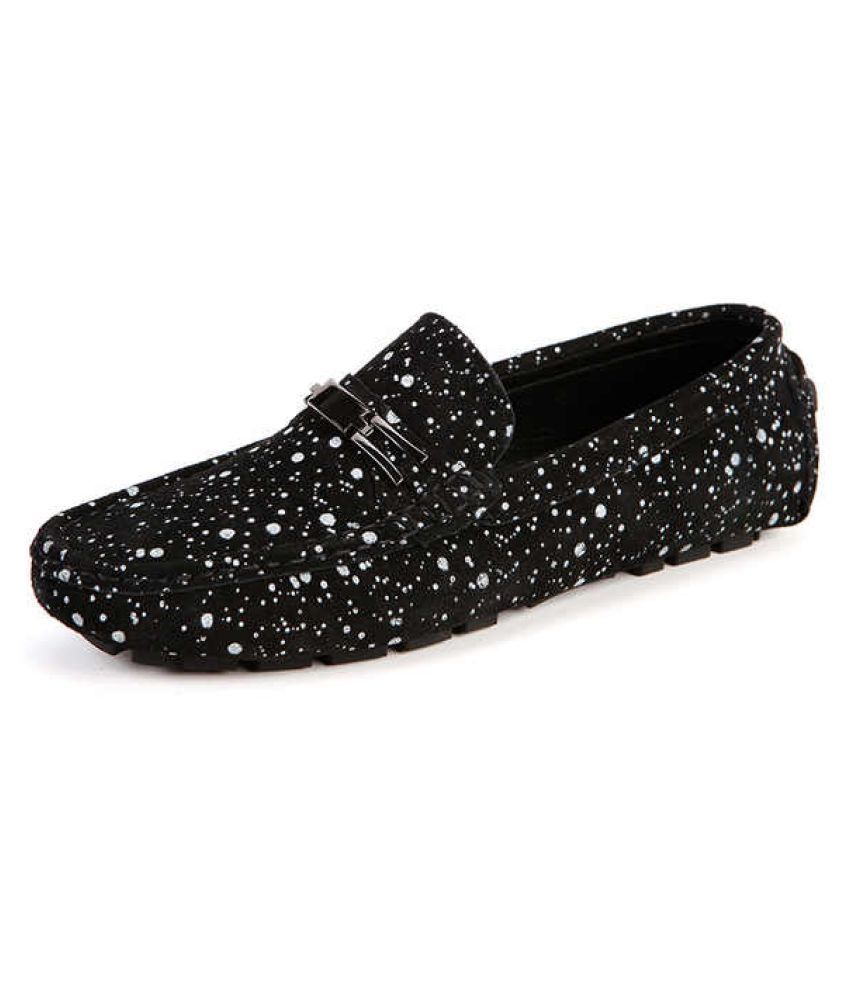 black comfy loafers