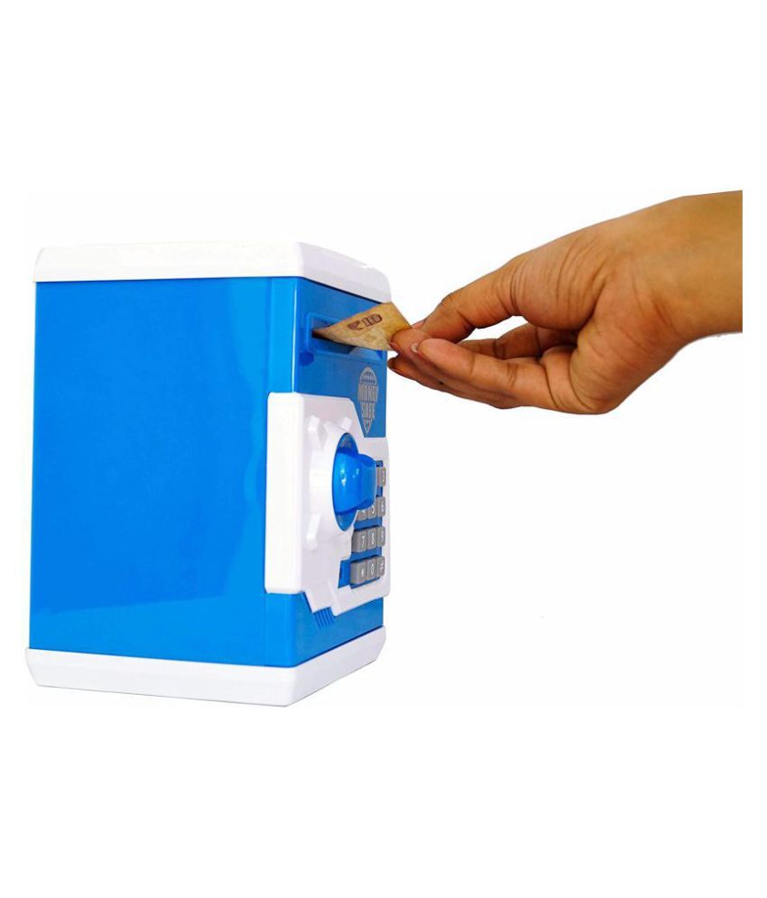 Piggy Bank Safe Password Coin Piggy Kidd Saving Bank ( Blue Color) Buy