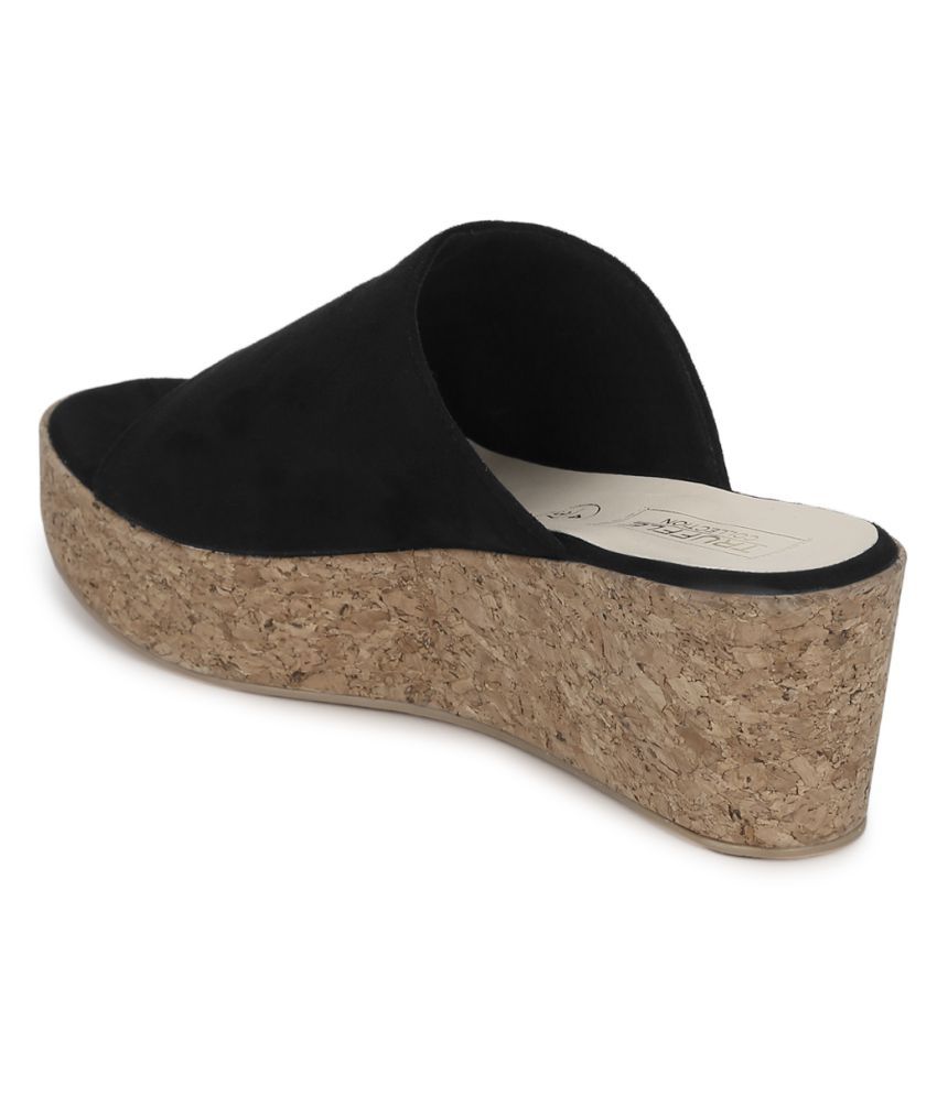 Truffle Collection Black Wedges Heels Price in India Buy Truffle