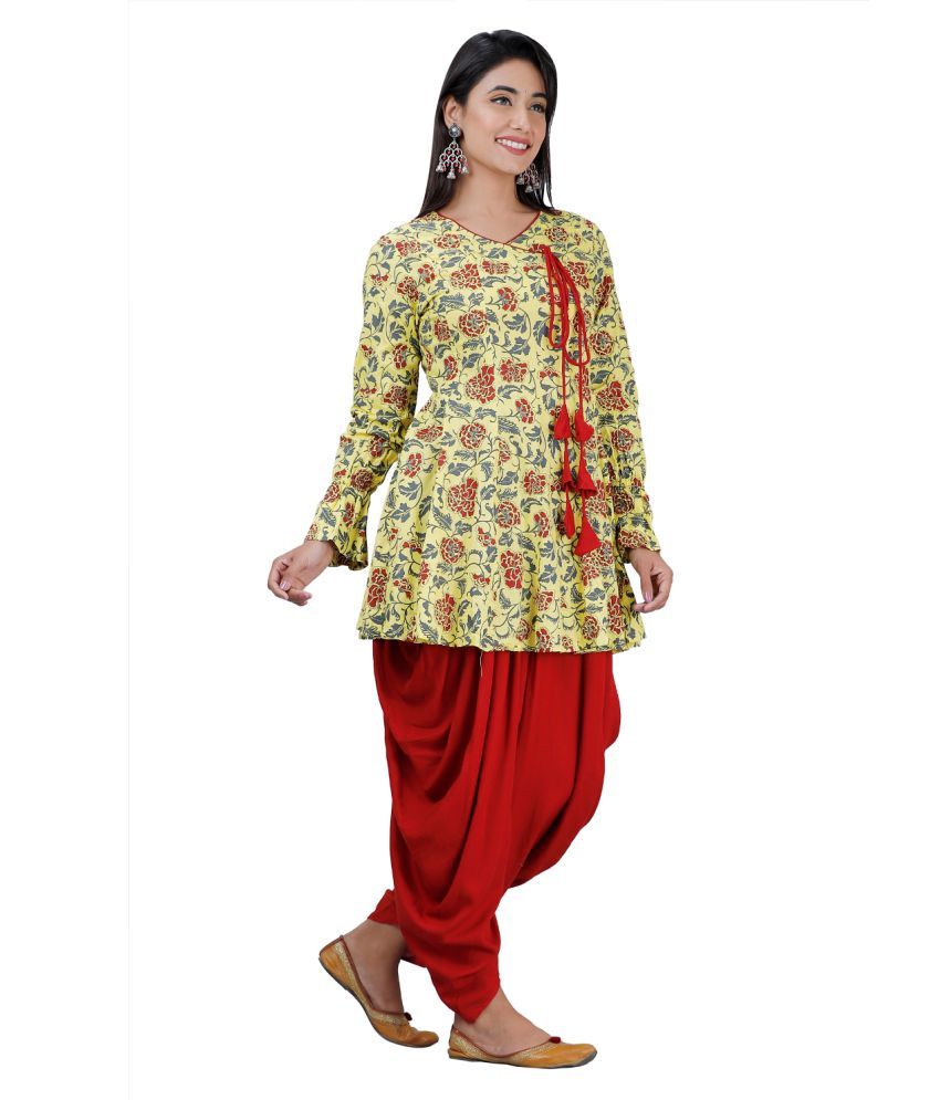 kurti dhoti suit