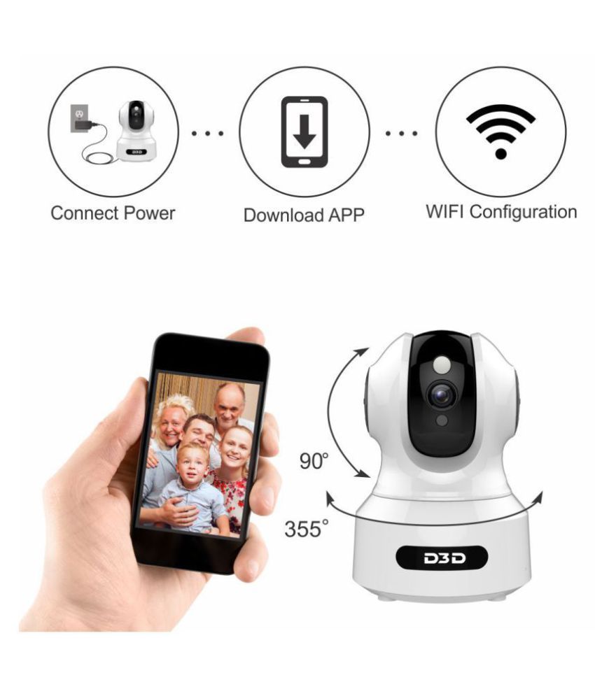 D3D D826 Home Security WiFi Dome 1080P 2 0MP Mobile View Camera Price
