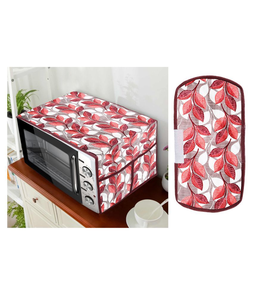     			E-Retailer Set of 2 Polyester Pink Microwave Oven Cover -