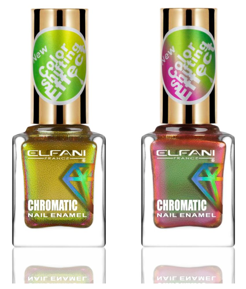     			Elfani Nail Polish Multi Multichrome Pack of 2 18 mL