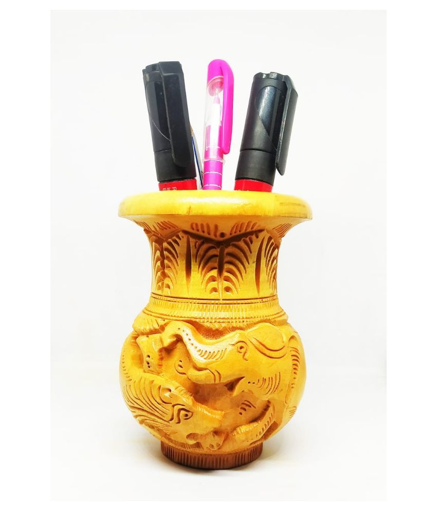 wooden office desk organizer with carving Buy wooden office desk