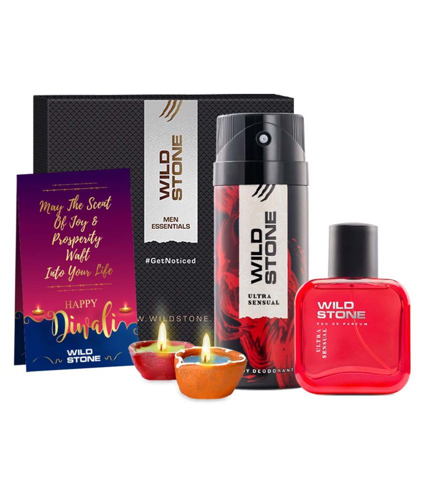     			Wild Stone Diwali Gift Hamper with Ultra Sensual Deo 150ml & Perdume 100ml and 2 Diya