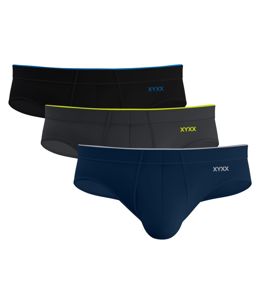     			XYXX Pack of 3 Modal Men's Briefs ( Multicolor )