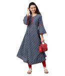 Yash Gallery Blue Cotton A-line Kurti