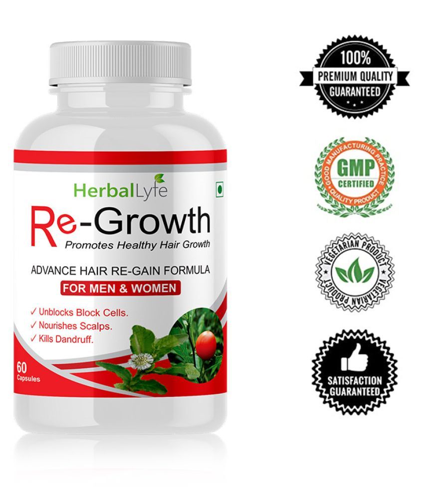 Herballyfe Hair Regrowth For Hair With Pure Herbs Extract Capsule 500