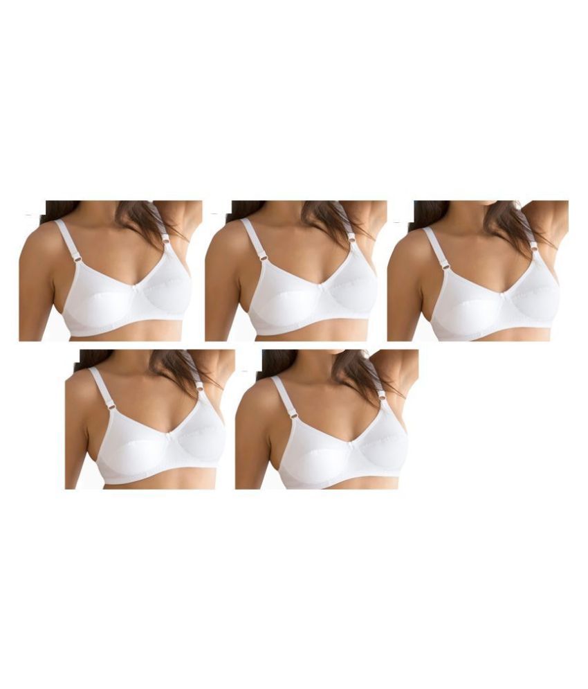     			DOCARE Cotton Lycra Everyday Bra - White