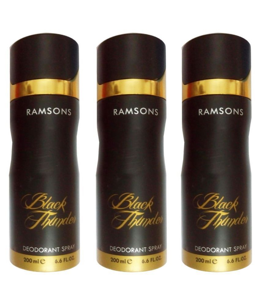 3 RAMSONS BLACK THUNDER DEODORANT SPRAY ( 200 ML) Buy Online at Best