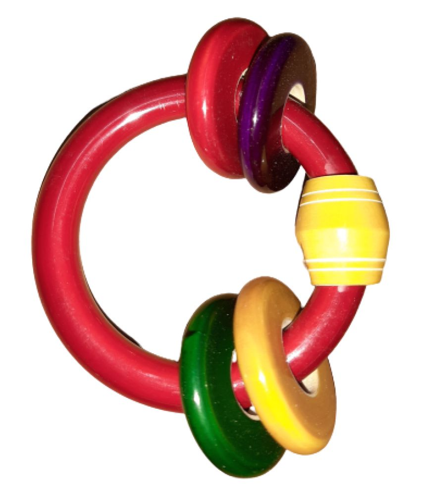 Wooden baby Rattles set of 6 nos pack Eco friendly Channapatna Toys