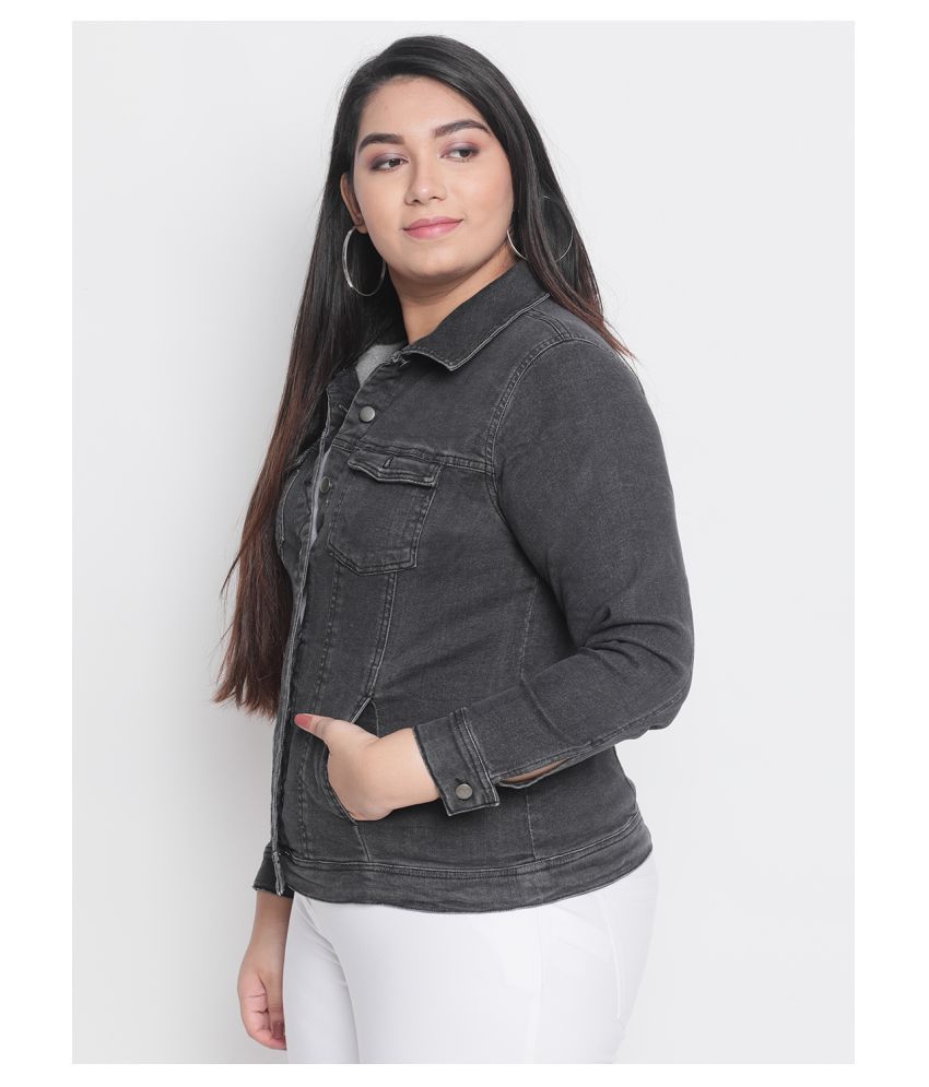 Buy Amydus Cotton Blend Black Jackets 