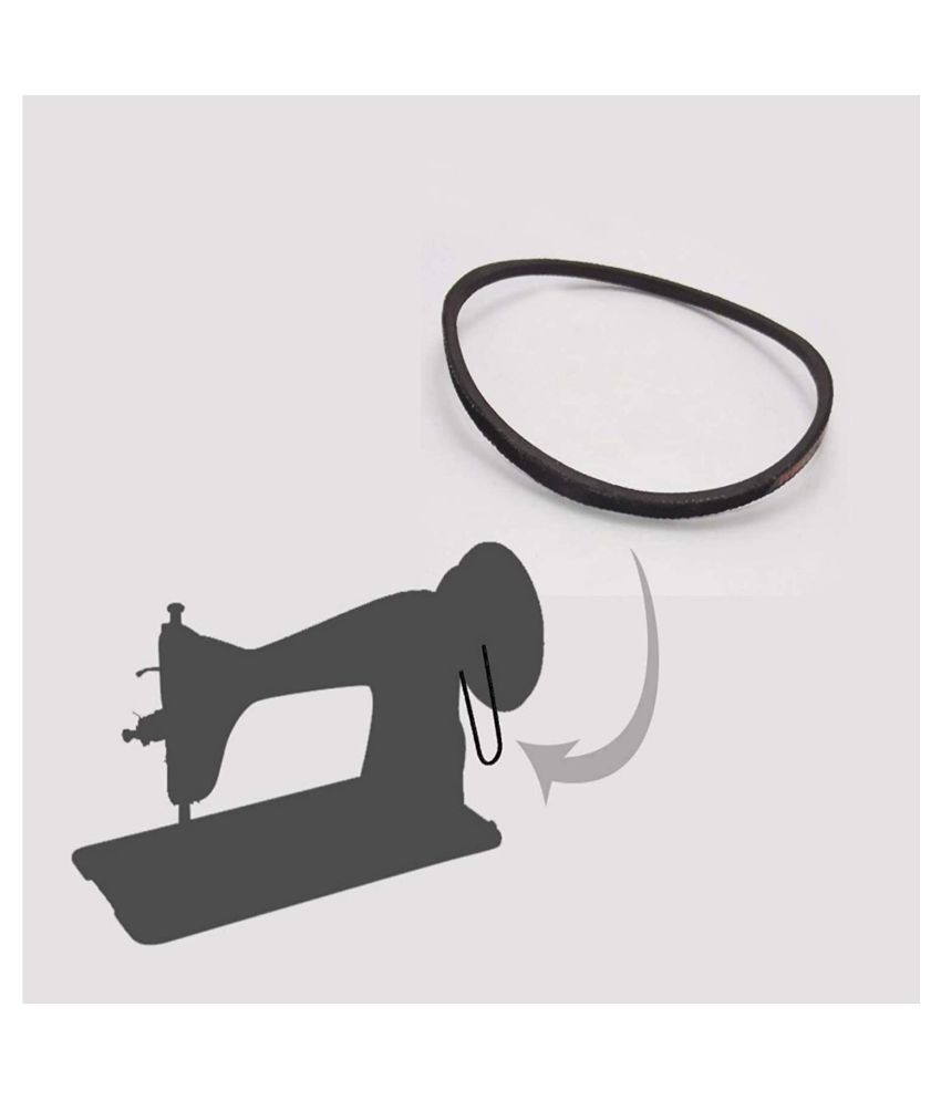 Nylon Belt for Sewing Machine (White, Standard Size) Set of 2 Pieces