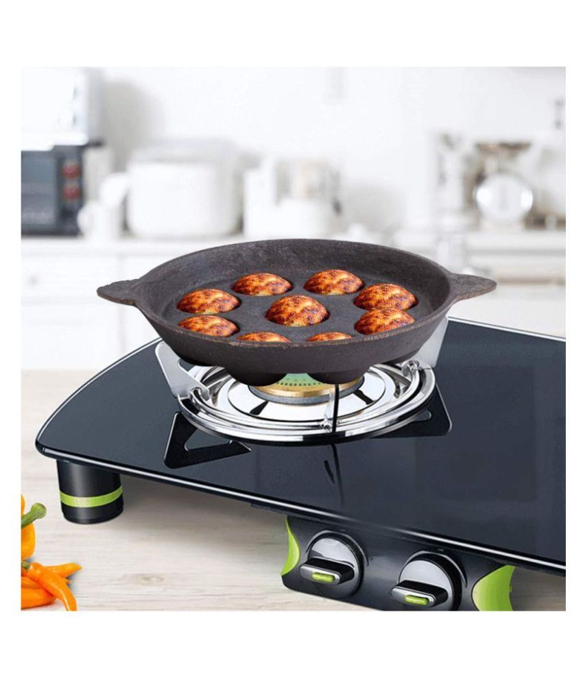 The Indus Valley Paniyaram Pan No Coating Iron Chetty Pan 29 cm mL Buy