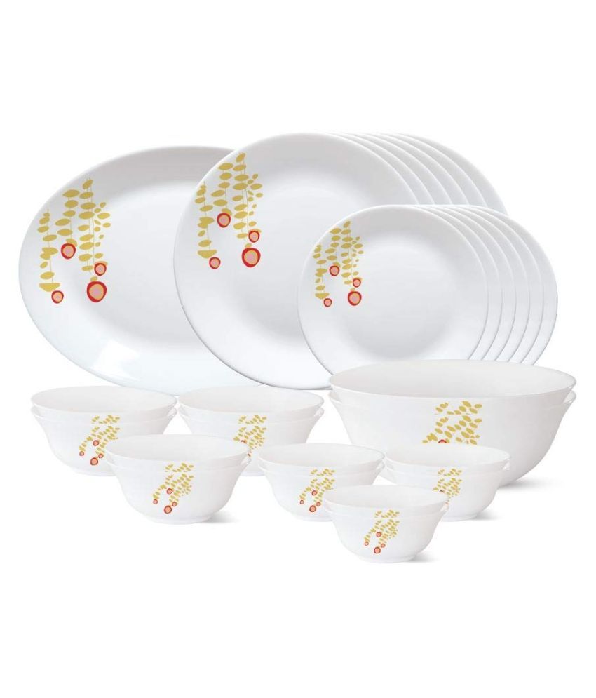 Borosil Opalware Dinner Set of 27 Pieces Buy Online at Best Price in India Snapdeal