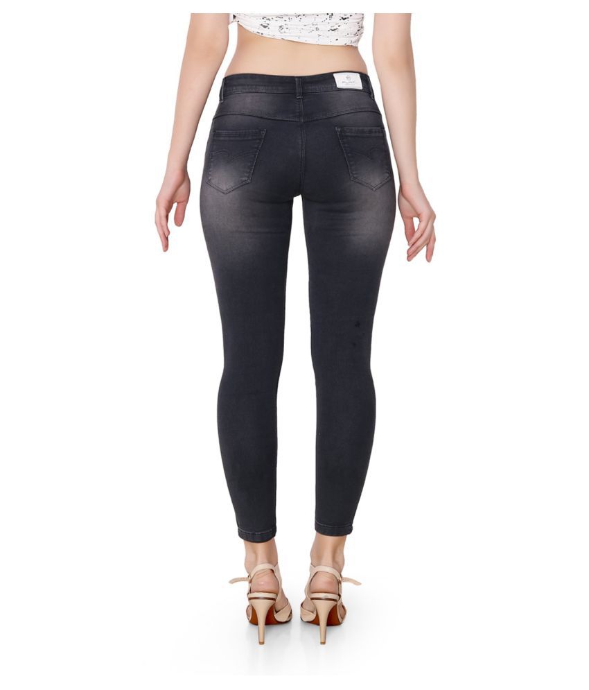 Buy Flirt Nx Denim Lycra Jeans - Black Online at Best Prices in India ...