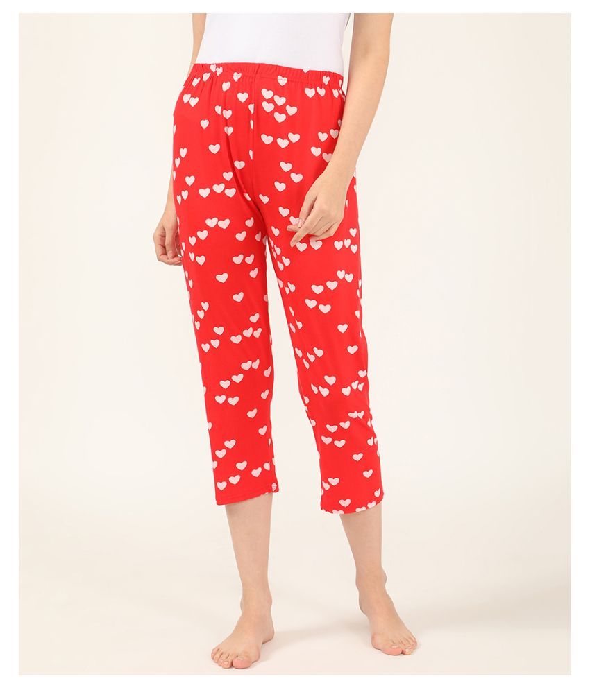 Buy V2 Cotton Pajamas - Red Online at Best Prices    in India - Snapdeal