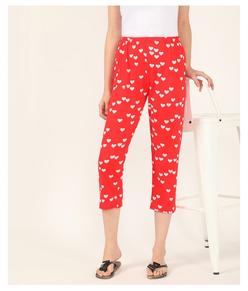 Buy V2 Cotton Pajamas - Red Online at Best Prices in India - Snapdeal