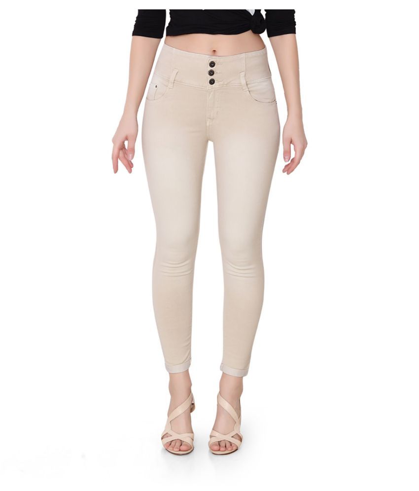 beige skinny jeans womens