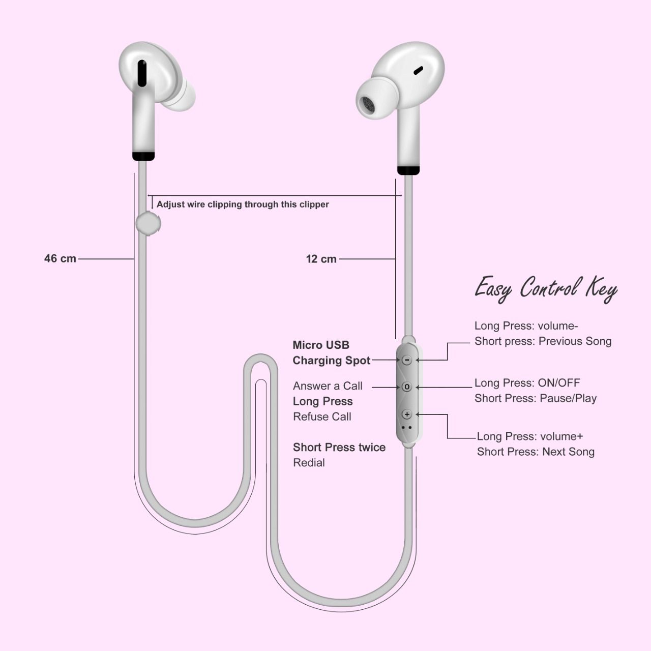 VIPPO MBT 154  Hitage Galaxy Touch HIGH QUALITY MAGNET EARPHONE Neckband Wireless Earphones With Mic