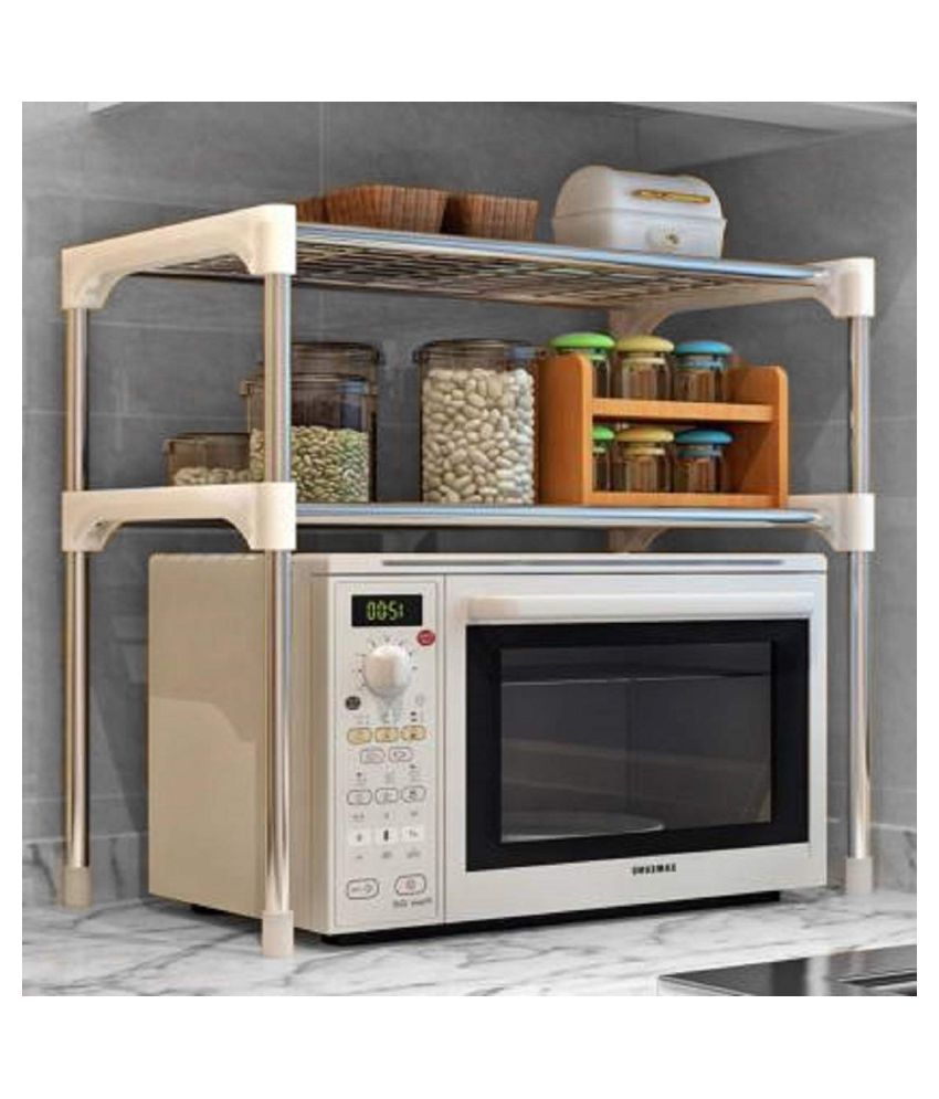 Adjustable Multipurpose Microwave Oven Stand | Stainless Steel Rack