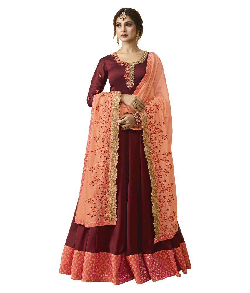 buy red anarkali online