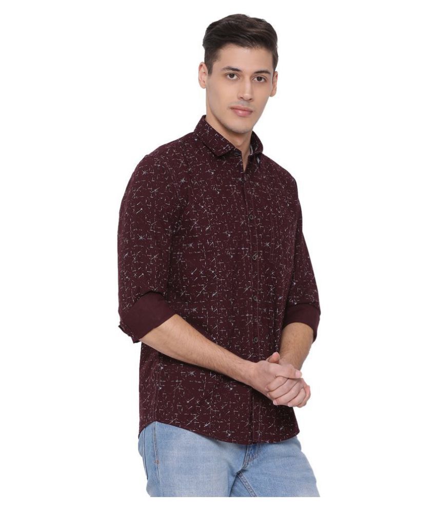 maroon shirt mens