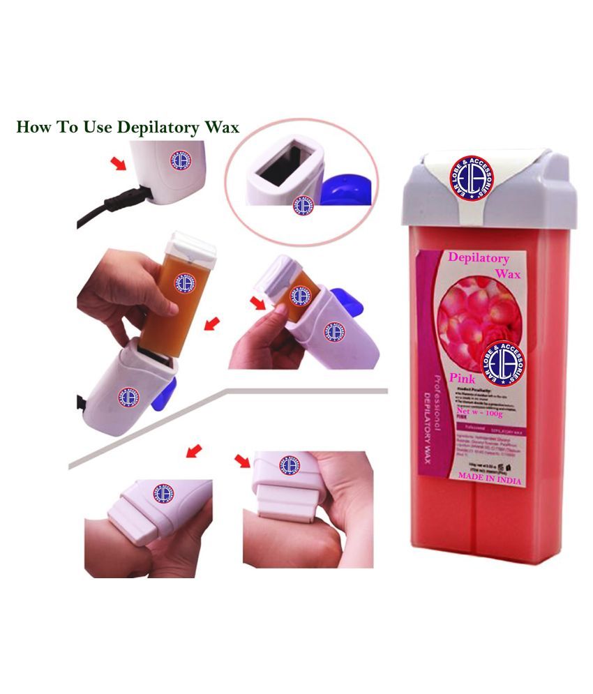Ear Lobe & Accessories Depilatory Wax Heater 1pcs + 1pcs Pink Wax 100g