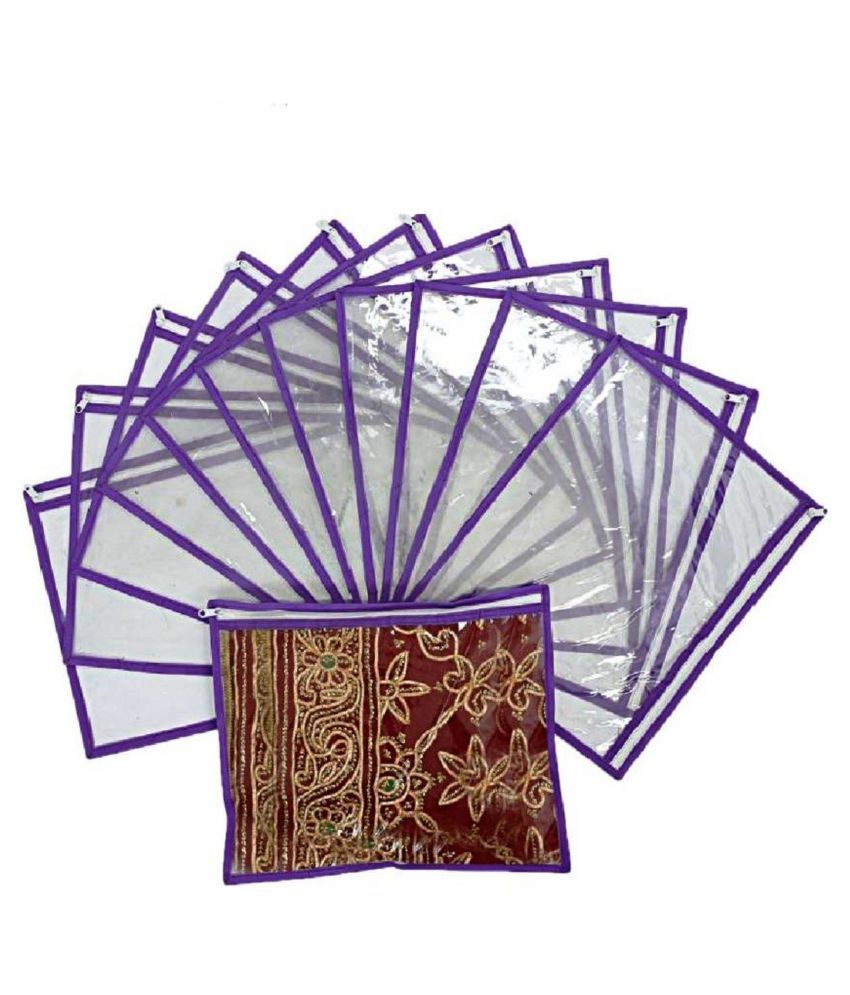     			ADWITIYA Purple Saree Covers - 12 Pcs