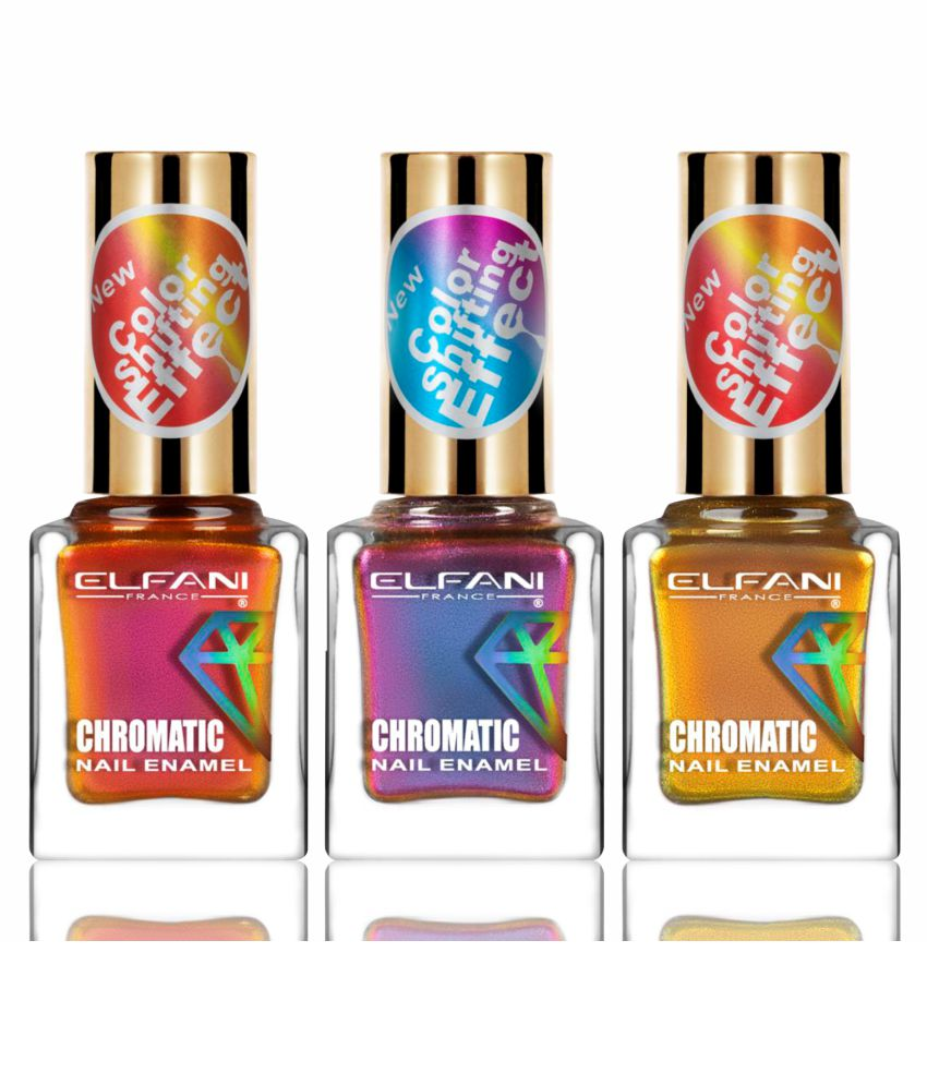     			Elfani Nail Polish Multi Multichrome Pack of 3 27 mL