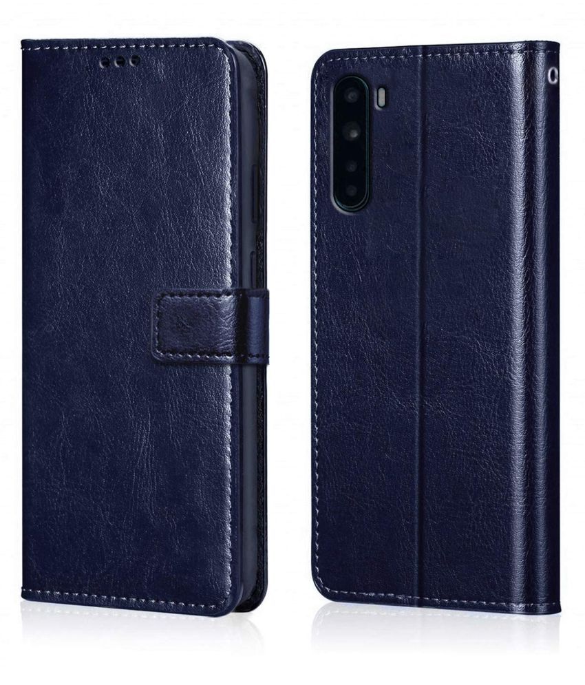     			OnePlus Nord Flip Cover by NBOX - Blue Viewing Stand and pocket