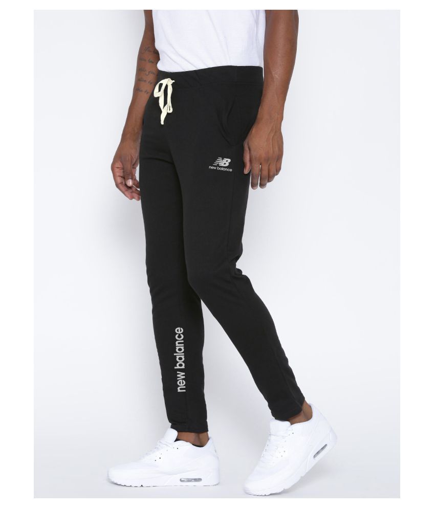 black polyester lycra trackpants